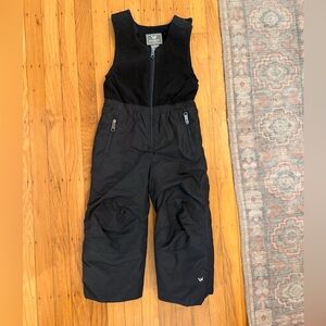 White Sierra Black Kids Snow Overalls